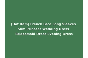 [Hot Item] French Lace Long Sleeves Slim Princess Wedding Dress Bridesmaid Dress Evening Dress