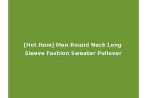 [Hot Item] Men Round Neck Long Sleeve Fashion Sweater Pullover