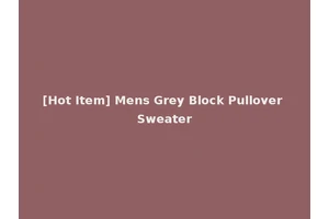 [Hot Item] Mens Grey Block Pullover Sweater