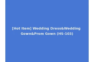 [Hot Item] Wedding Dress&Wedding Gown&Prom Gown (HS-103)