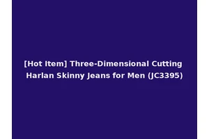 [Hot Item] Three-Dimensional Cutting Harlan Skinny Jeans for Men (JC3395)