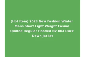 [Hot Item] 2023 New Fashion Winter Mens Short Light Weight Casual Quilted Regular Hooded Nv-004 Duck Down Jacket