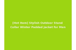 [Hot Item] Stylish Outdoor Stand Collar Winter Padded Jacket for Men