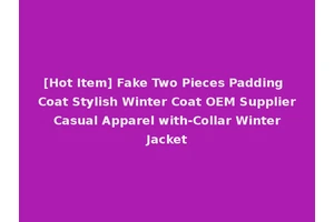 [Hot Item] Fake Two Pieces Padding Coat Stylish Winter Coat OEM Supplier Casual Apparel with-Collar Winter Jacket