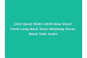 [Hot Item] W361 2019 New Short Front Long Back Train Wedding Dress Bead Tulle Gown