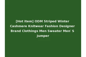 [Hot Item] ODM Striped Winter Cashmere Knitwear Fashion Designer Brand Clothings Men Sweater Men′ S Jumper