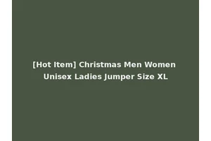 [Hot Item] Christmas Men Women Unisex Ladies Jumper Size XL