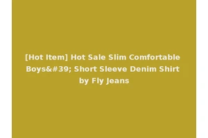[Hot Item] Hot Sale Slim Comfortable Boys' Short Sleeve Denim Shirt by Fly Jeans