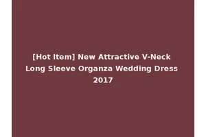 [Hot Item] New Attractive V-Neck Long Sleeve Organza Wedding Dress 2017