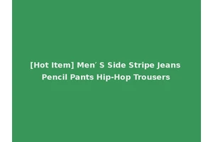 [Hot Item] Men′ S Side Stripe Jeans Pencil Pants Hip-Hop Trousers