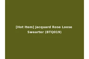 [Hot Item] Jacquard Rose Loose Swearter (BTQ019)