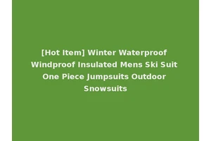 [Hot Item] Winter Waterproof Windproof Insulated Mens Ski Suit One Piece Jumpsuits Outdoor Snowsuits