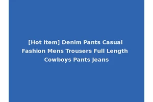 [Hot Item] Denim Pants Casual Fashion Mens Trousers Full Length Cowboys Pants Jeans