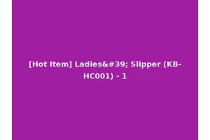 [Hot Item] Ladies' Slipper (KB-HC001) - 1