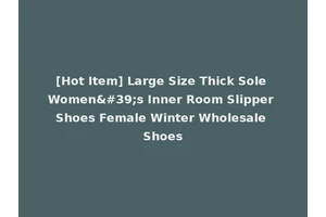 [Hot Item] Large Size Thick Sole Women's Inner Room Slipper Shoes Female Winter Wholesale Shoes