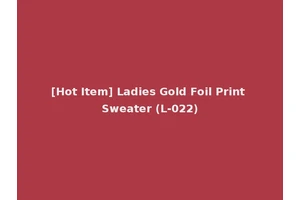 [Hot Item] Ladies Gold Foil Print Sweater (L-022)