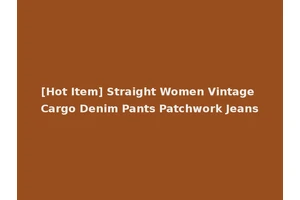 [Hot Item] Straight Women Vintage Cargo Denim Pants Patchwork Jeans