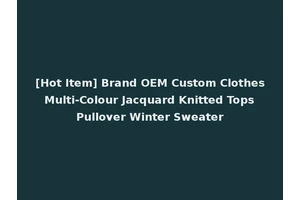 [Hot Item] Brand OEM Custom Clothes Multi-Colour Jacquard Knitted Tops Pullover Winter Sweater