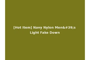 [Hot Item] Navy Nylon Men's Light Fake Down