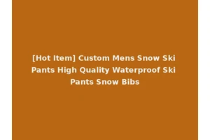 [Hot Item] Custom Mens Snow Ski Pants High Quality Waterproof Ski Pants Snow Bibs
