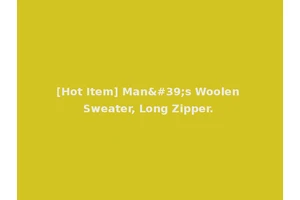 [Hot Item] Man's Woolen Sweater, Long Zipper.