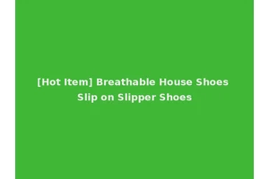[Hot Item] Breathable House Shoes Slip on Slipper Shoes