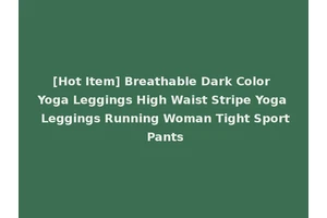 [Hot Item] Breathable Dark Color Yoga Leggings High Waist Stripe Yoga Leggings Running Woman Tight Sport Pants