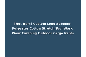 [Hot Item] Custom Logo Summer Polyester Cotton Stretch Tool Work Wear Camping Outdoor Cargo Pants