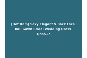 [Hot Item] Sexy Elegant V Back Lace Ball Gown Bridal Wedding Dress Qh5517