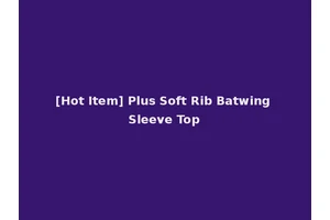 [Hot Item] Plus Soft Rib Batwing Sleeve Top