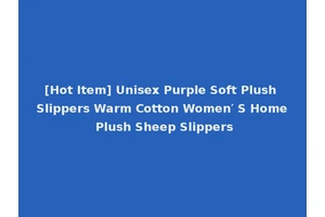[Hot Item] Unisex Purple Soft Plush Slippers Warm Cotton Women′ S Home Plush Sheep Slippers