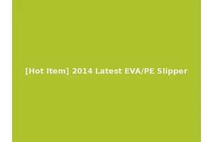 [Hot Item] 2014 Latest EVA/PE Slipper