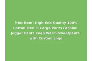 [Hot Item] High-End Quality 100%Cotton Men′ S Cargo Pants Fashion Jogger Pants Keep Warm Sweatpants with Custom Logo