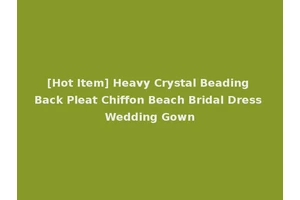 [Hot Item] Heavy Crystal Beading Back Pleat Chiffon Beach Bridal Dress Wedding Gown