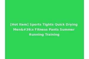 [Hot Item] Sports Tights Quick Drying Men's Fitness Pants Summer Running Training