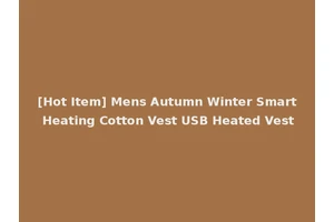 [Hot Item] Mens Autumn Winter Smart Heating Cotton Vest USB Heated Vest