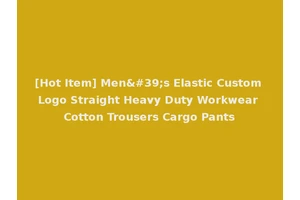 [Hot Item] Men's Elastic Custom Logo Straight Heavy Duty Workwear Cotton Trousers Cargo Pants
