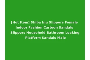 [Hot Item] Shiba Inu Slippers Female Indoor Fashion Cartoon Sandals Slippers Household Bathroom Leaking Platform Sandals Male