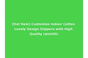 [Hot Item] Customize Indoor Cotton Lovely Design Slippers with High Quality (wis045)