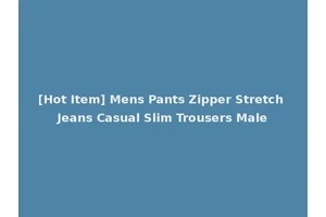 [Hot Item] Mens Pants Zipper Stretch Jeans Casual Slim Trousers Male