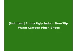 [Hot Item] Funny Ugly Indoor Non-Slip Warm Cartoon Plush Shoes