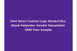 [Hot Item] Custom Logo Men's Blank Polyester Hoodie Sweatshirt OEM Free Sample
