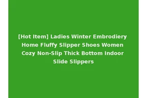 [Hot Item] Ladies Winter Embrodiery Home Fluffy Slipper Shoes Women Cozy Non-Slip Thick Bottom Indoor Slide Slippers