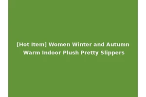 [Hot Item] Women Winter and Autumn Warm Indoor Plush Pretty Slippers