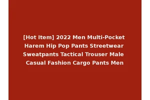 [Hot Item] 2022 Men Multi-Pocket Harem Hip Pop Pants Streetwear Sweatpants Tactical Trouser Male Casual Fashion Cargo Pants Men