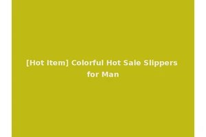 [Hot Item] Colorful Hot Sale Slippers for Man