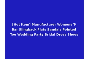 [Hot Item] Manufacturer Womens T-Bar Slingback Flats Sandals Pointed Toe Wedding Party Bridal Dress Shoes