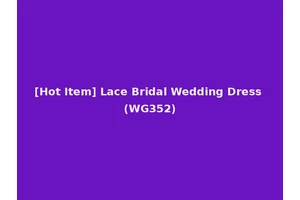 [Hot Item] Lace Bridal Wedding Dress (WG352)
