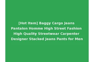 [Hot Item] Baggy Cargo Jeans Pantalon Homme High Street Fashion High Quality Streetwear Carpenter Designer Stacked Jeans Pants for Men
