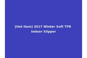 [Hot Item] 2017 Winter Soft TPR Indoor Slipper